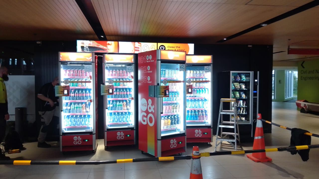 Coke&Go cooler installation in Australia