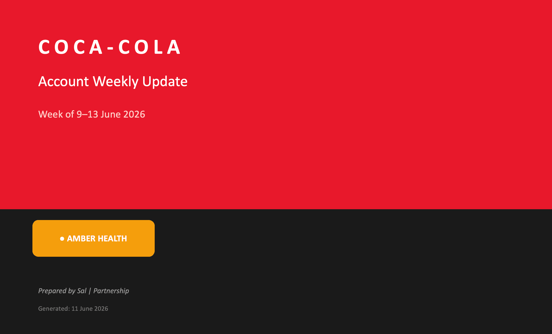 Weekly client update cover