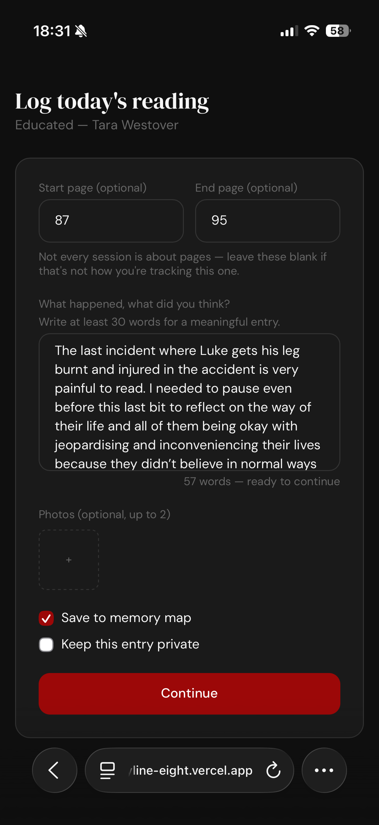 LineByLine reading log